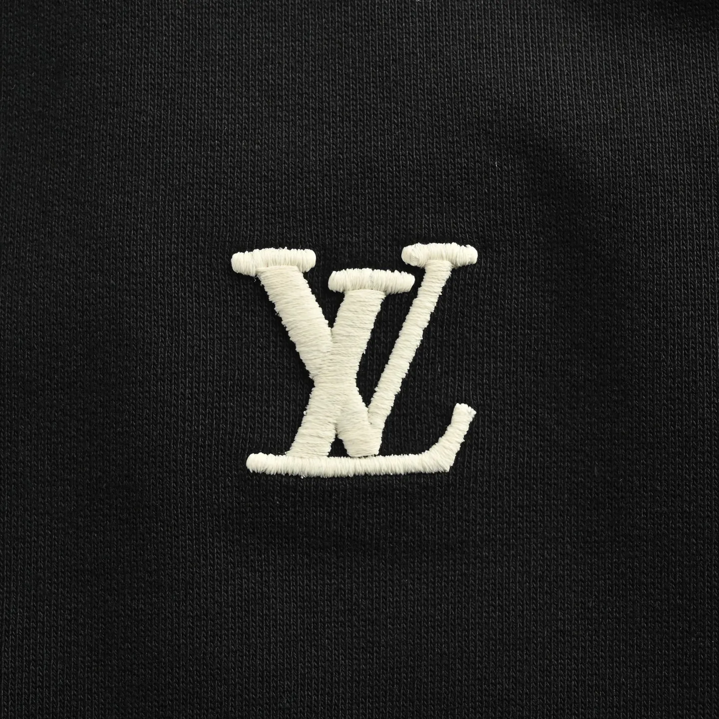 Louis Vuitton/Louis Vuitton 25Fw embroidered presbyopic half-zip sweatshirt